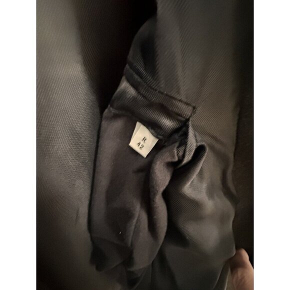 SILVER CLOUD Men’s 42R Black Italian Cashmere/Wool Top Coat Academia Office - Picture 8 of 9